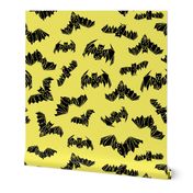 bats // halloween bright yellow geo bat andrea lauren