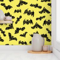 bats // halloween bright yellow geo bat andrea lauren