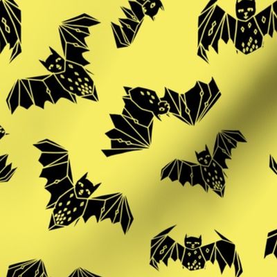 bats // halloween bright yellow geo bat andrea lauren