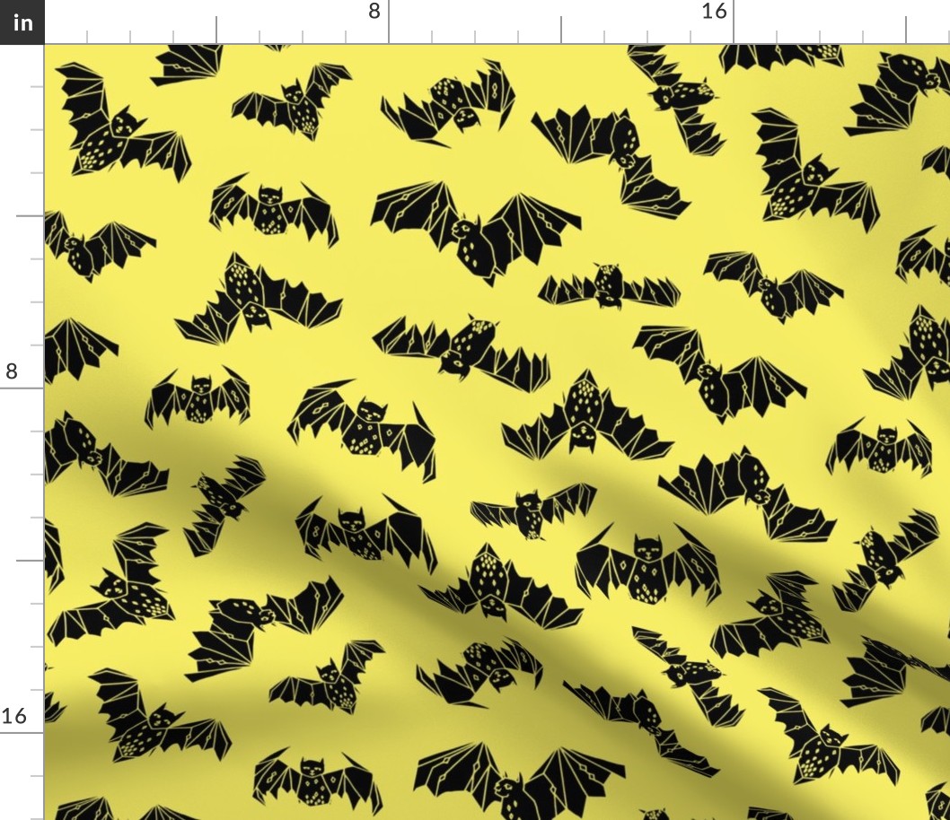 bats // halloween bright yellow geo bat andrea lauren