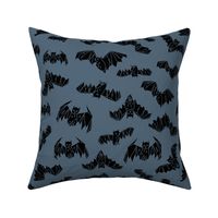 bat // halloween bat blue kids nursery dark blue boys bats geo geometric bat cave