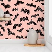 bat // halloween pink pastel pink bats kids nursery baby sweet pink spooky halloween