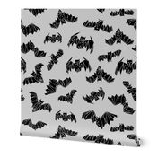 bat // geo bat geometric bats halloween grey kids room nursery 