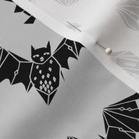 bat // geo bat geometric bats halloween grey kids room nursery 