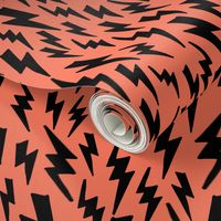 lightning bolt // orange coral lighting bolt fabric andrea lauren design bolts fabric design andrea lauren halloween