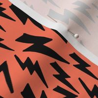 lightning bolt // orange coral lighting bolt fabric andrea lauren design bolts fabric design andrea lauren halloween