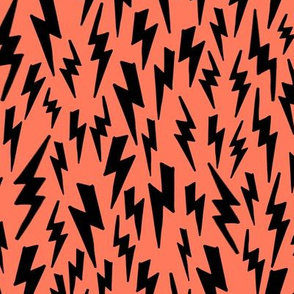 lightning bolt // orange coral lighting bolt fabric andrea lauren design bolts fabric design andrea lauren halloween