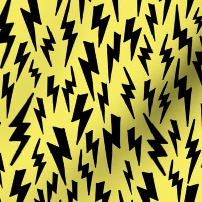 lightning bolt // yellow lightning bolt fabric 80s 90s fabric design andrea lauren fabric lightning bolts