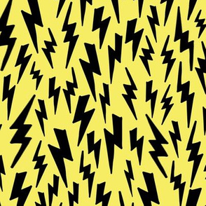 lightning bolt // yellow lightning bolt fabric 80s 90s fabric design andrea lauren fabric lightning bolts