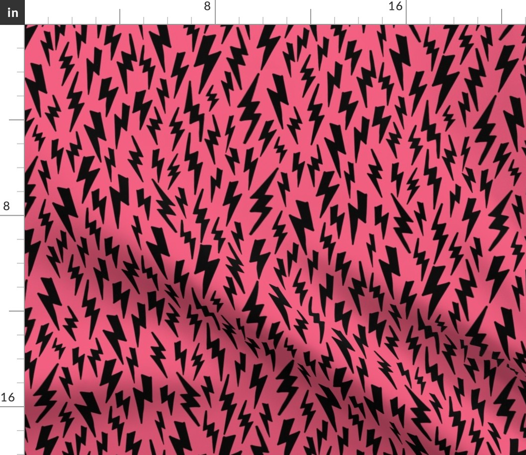 lightning bolt // pink bolt fabric lightning bolts fabric comic book pink 80s fabric andrea lauren design