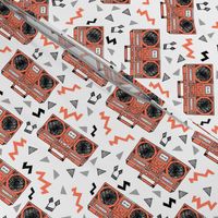 80s boombox // music trendy 80s fabric 80s design