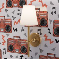 80s boombox // music trendy 80s fabric 80s design