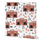 80s boombox // music trendy 80s fabric 80s design