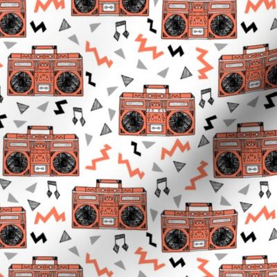 80s boombox // music trendy 80s fabric 80s design