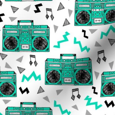 80s boombox // 80s print, 80s trend, 80s fabric, music fabric boombox boombox fabric