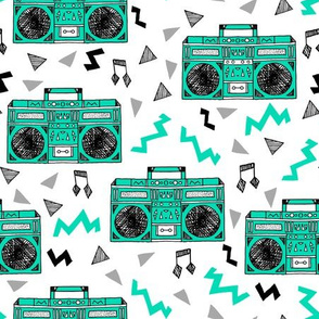 80s boombox // 80s print, 80s trend, 80s fabric, music fabric boombox boombox fabric