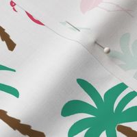 palm tree // trees flamingo flamingos tropical summer cute palm trees 