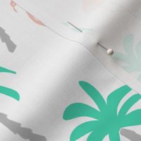 palm trees // pastel flamingo tropical pink and grey kids summer tropical girls tropical palm trees palms