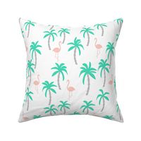 palm trees // pastel flamingo tropical pink and grey kids summer tropical girls tropical palm trees palms