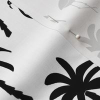 palm tree // black and white palms palm trees palm print flamingo bird summer kids monochrome