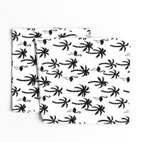 palm tree // black and white palms palm trees palm print flamingo bird summer kids monochrome