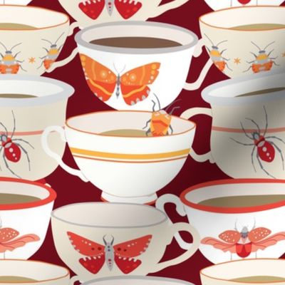 Bugs & Teacups - Oranges & Reds