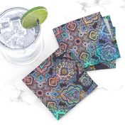 Boho Intense - detailed doodle pattern in rainbow colors