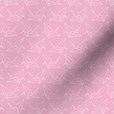 Origami Crane Outlines: Bubblegum