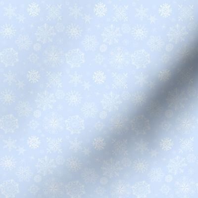 Peguin Wedding Snowflakes on Blue
