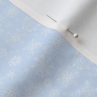 Peguin Wedding Snowflakes on Blue