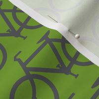 bicycle symbol green and gray