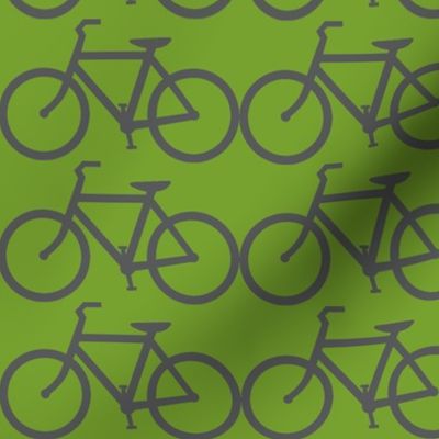 bicycle symbol green and gray