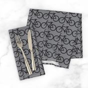 medium bicycle symbol black and gray