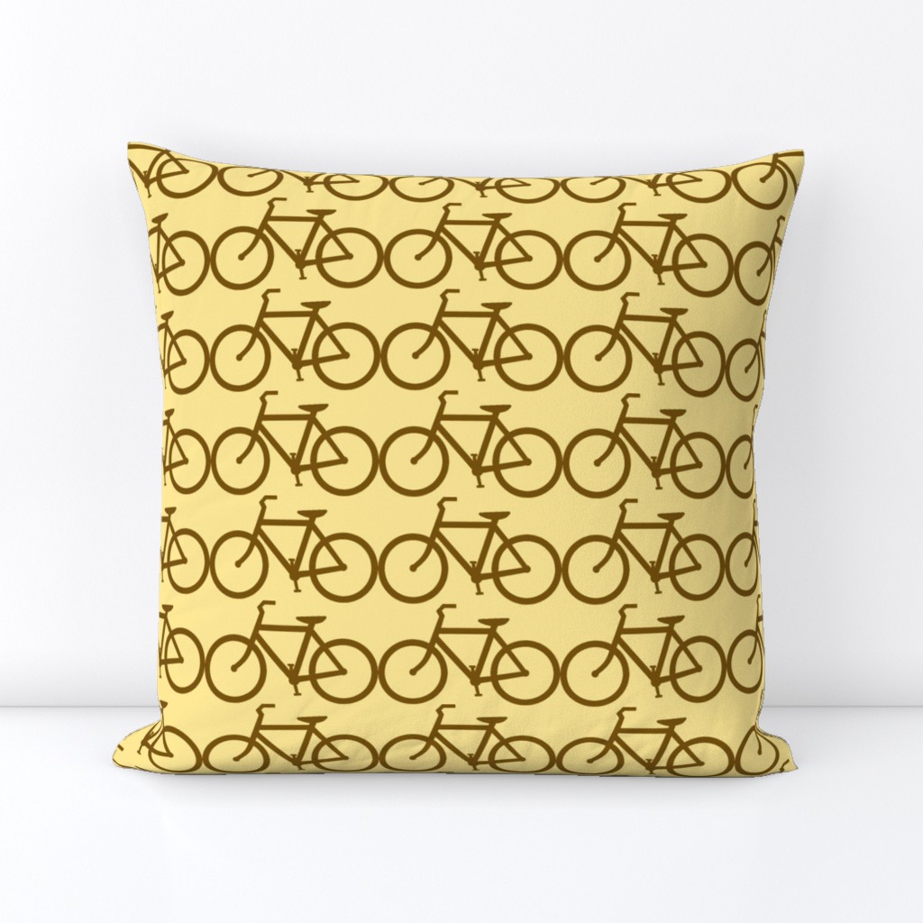 bicycle symbol brown on cream