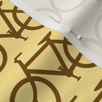 bicycle symbol brown on cream