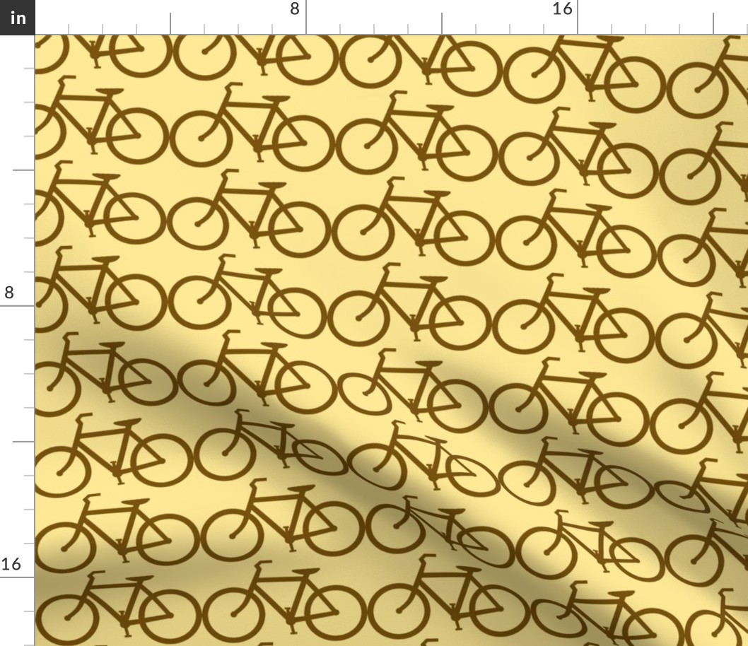 bicycle symbol brown on cream