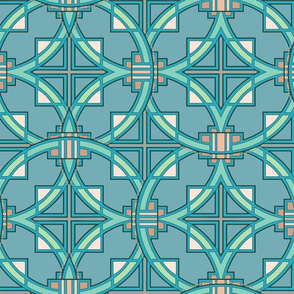 Pueblo Deco in turquoise