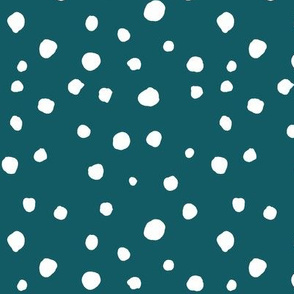 large scale dots - teal blue