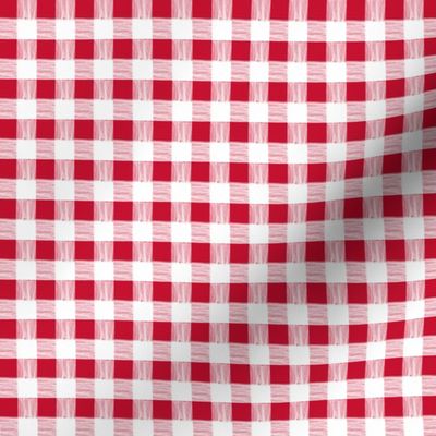 gingham - picnic red