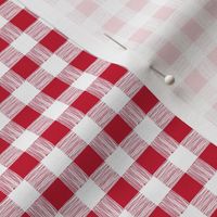 gingham - picnic red