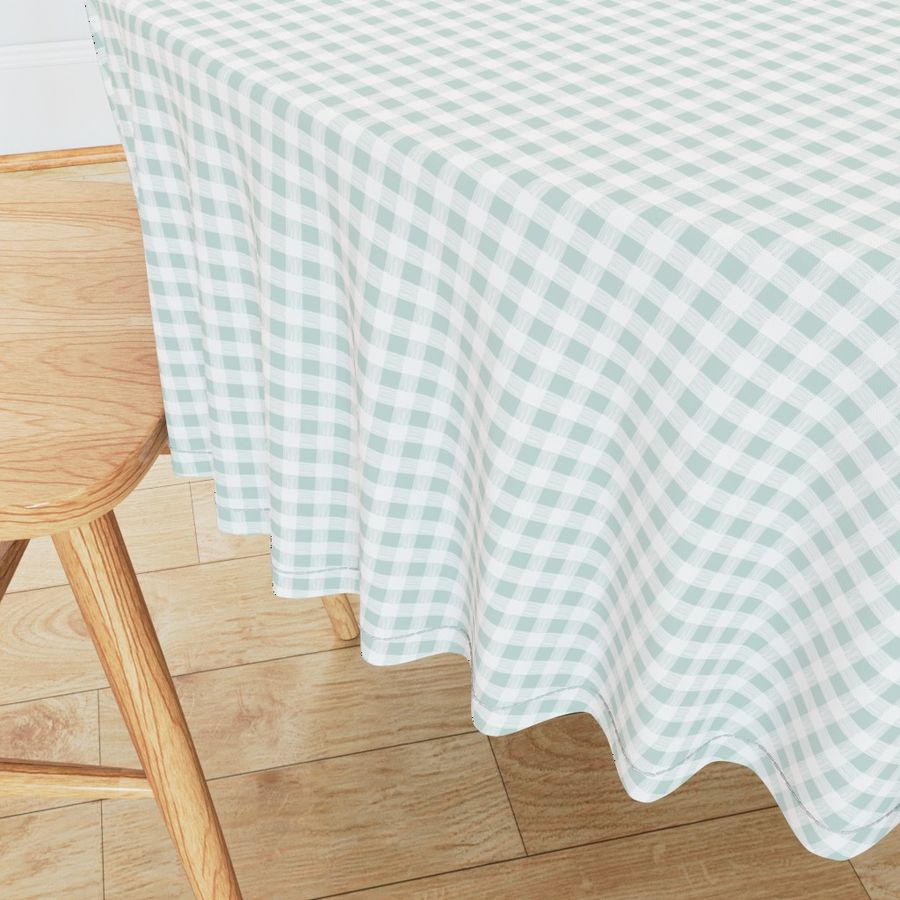 gingham - pale blue