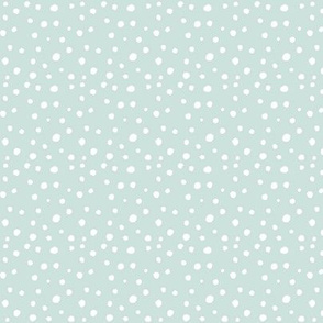 dizzy dots in pale blue and white