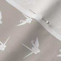 Origami Cranes: Warm Gray