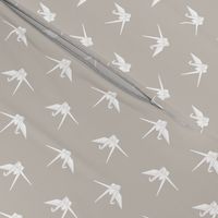 Origami Cranes: Warm Gray