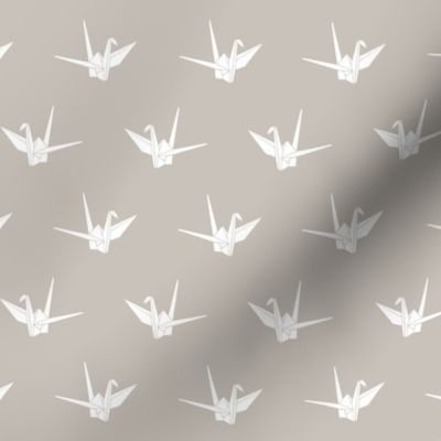 Origami Cranes: Warm Gray