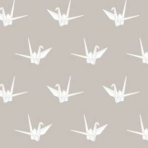 Origami Cranes: Warm Gray