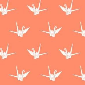 Origami Cranes: Coral