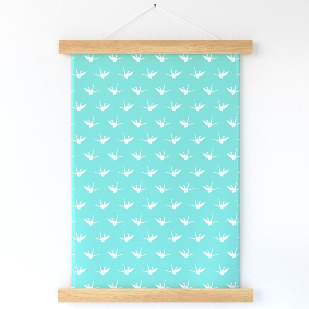 Origami Cranes: Aqua