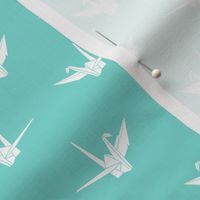 Origami Cranes: Aqua