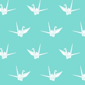 Origami Cranes: Aqua